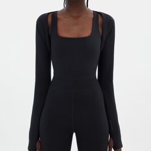 New Condition Large Girlfriend Collective Black Carmela Thumbhole Shrug